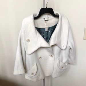 Priorities women’s ivory 3/4 sleeve blazer size L